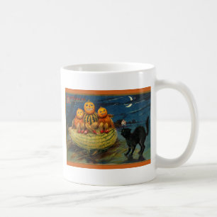 Mug Chat noir vintage Halloween Citrouille