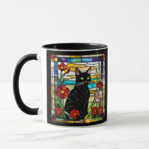 Mug Chat Noir Vitrail