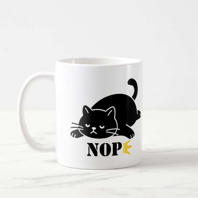 Mug Chat NON Chat Drôle pour les Amateurs de Chats (Gauche)