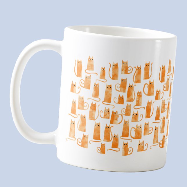 Mug Chat orange (Fun orange ginger cat coffee mug for animal lovers
)
