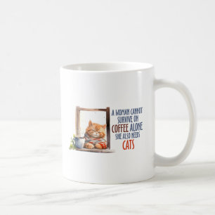 Mug Chat orange dormant avec café - Chat confortable