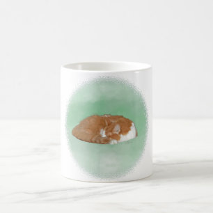 Mug Chat orange endormi