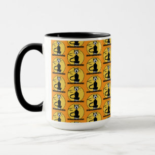 Mug Chat orange Halloween hurle rétro Café