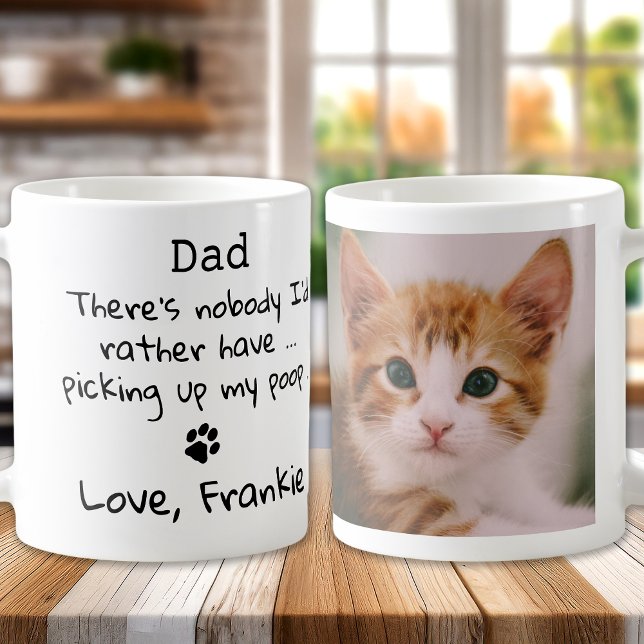Mug Chat Papa Fête des pères amusante - Photo personna (Créateur téléchargé)