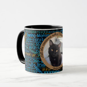 Mug Chat Papa Valentine Photo et Word Cloud