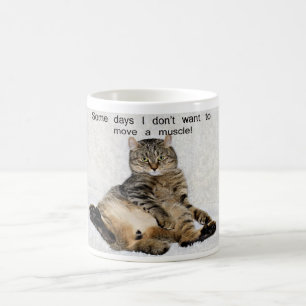 Mug Chat paresseux de jour