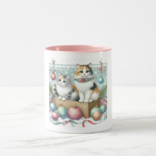 Mug Chat persan mignon de Noël (Centre)