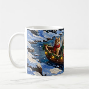 Mug Chat Persan Noël Bateau Fêtes