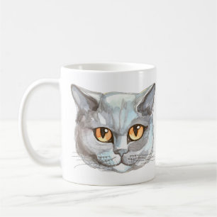 Mug Chat perse aquarelle