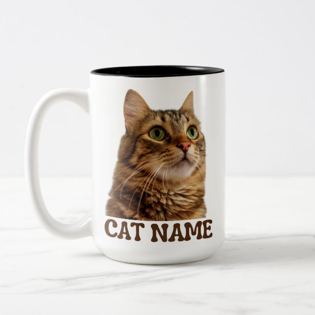 Mug Chat Personnalisé avec Photo | Nom de Chat Per (Gauche)