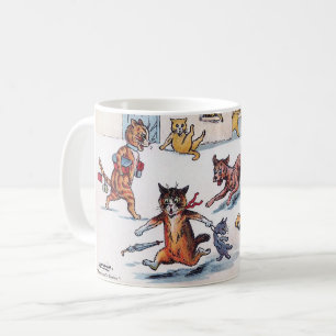 Mug Chat poursuivi par un chien, Louis Wain