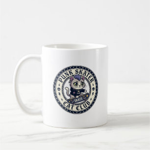 Mug Chat Punk Skateur Drôle Conception pour Amateur de
