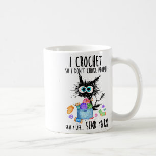 Mug Chat que je crochète pour ne pas étrangler les gen