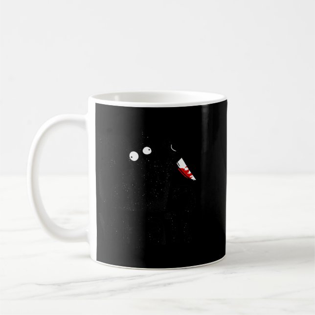 Mug Chat Quel Chat Avec Couteau Chat Noir Chat Meurtri (Gauche)