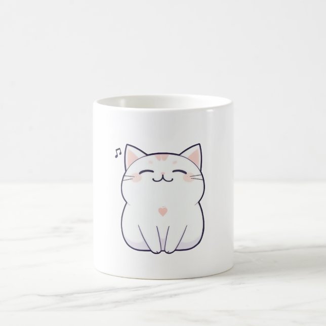 Mug Chat qui chante avec une note de musique Design Ka (Centre)