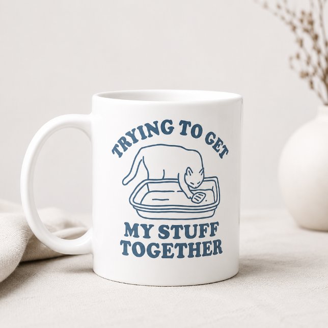 Mug Chat qui essaie de rassembler mes affaires (Créateur téléchargé)