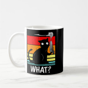 Mug Chat Quoi_ Chat Noir Meurtrier Avec Pistolet Hallo