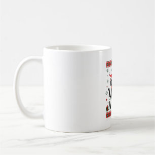 Mug Chat quoi drôle Chat noir poussant l'arbre de Noël