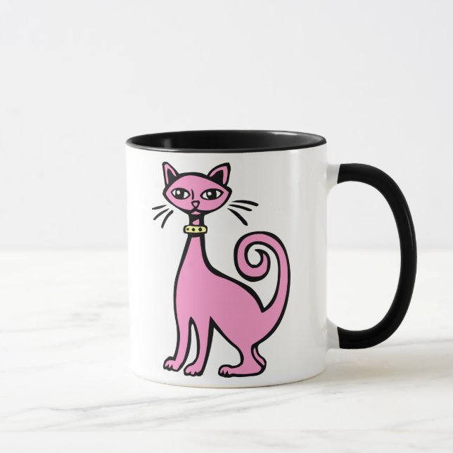 Mug Chat rétro - Customisé (Droite)
