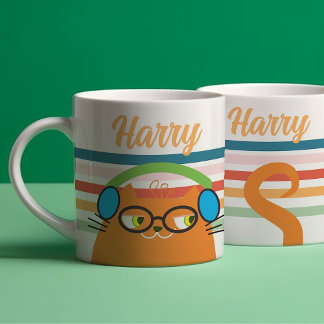 Mug Chat Rétro Personnalisé