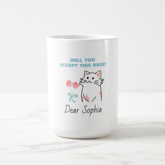 Mug Chat&Rose adorable  (Centre)