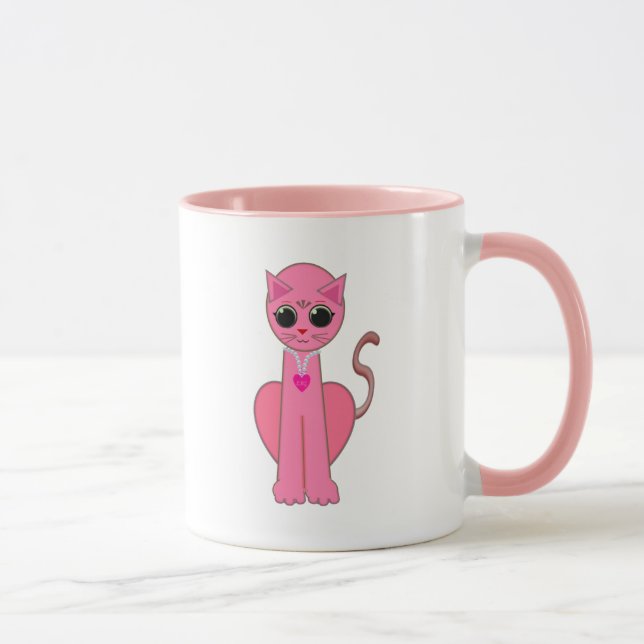 Mug Chat rose mignon (Droite)