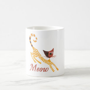 Mug Chat rouge drôle