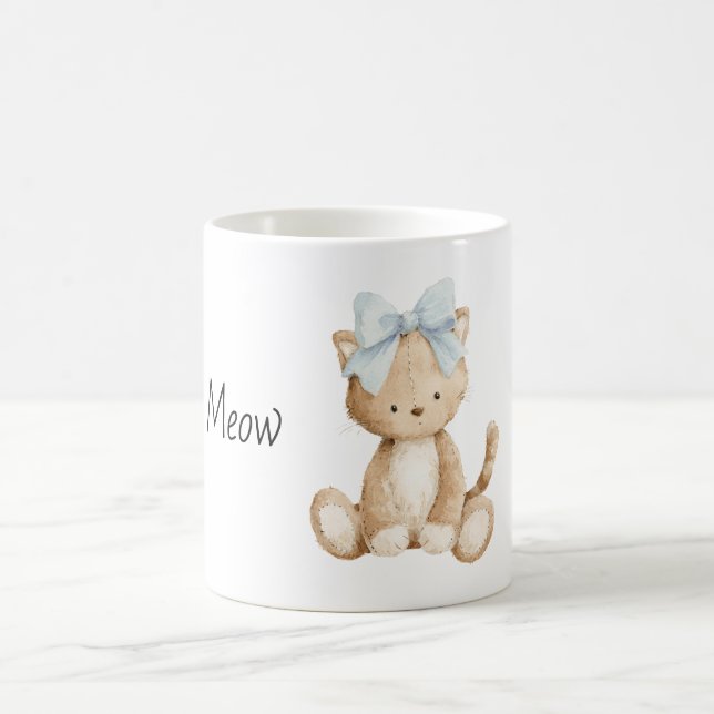 Mug Chat Ruban Bleu (Centre)