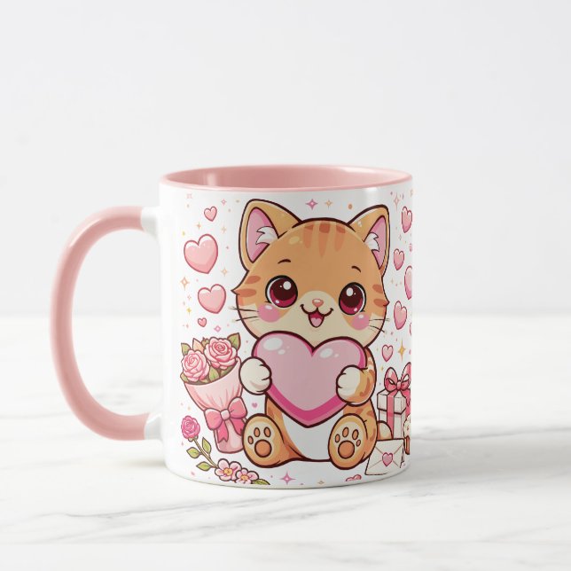 Mug Chat Saint-Valentin  (Gauche)