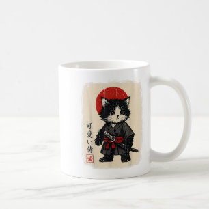 Mug Chat Samurai Japonais Vintage Kawaii Chats Amoureu