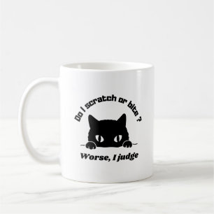 Mug Chat Sarcastique. Chat en colère. Un chat de jonct