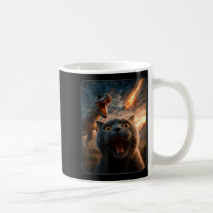 Mug Chat selfie avec T-rex dinosaure drôle de chat T R
