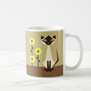 Mug Chat siamois beige et confiture de café