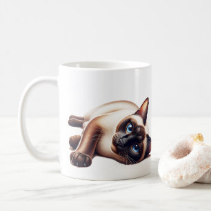 Mug Chat siamois, Féline Bleue Mignonne