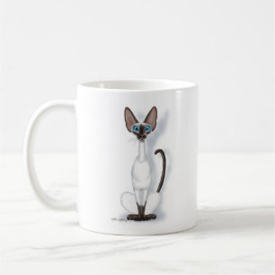 Mug Chat siamois grand et excentrique en dessin animé