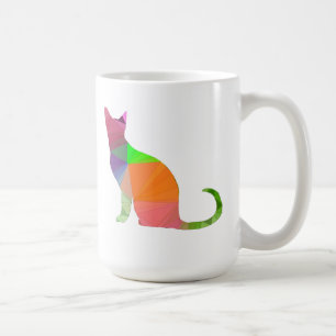 Mug Chat silhouette basse poly