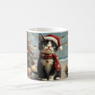 Mug Chat Smoking Christmas Vintage Plage