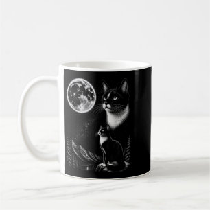 Mug Chat Smoking Howlant Vers La Lune Rétro 90