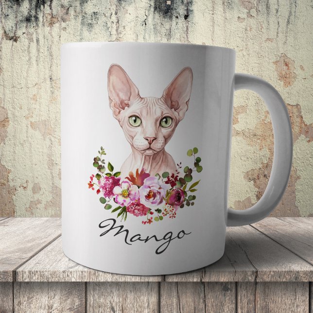 Mug Chat Sphynx à l'aquarelle (Créateur téléchargé)
