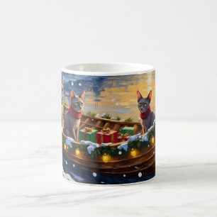 Mug Chat Sphynx Noël Bateau Fêtes
