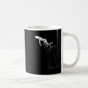 Mug Chat Squelette Main Boop Chat Nez Drôle Halloween 
