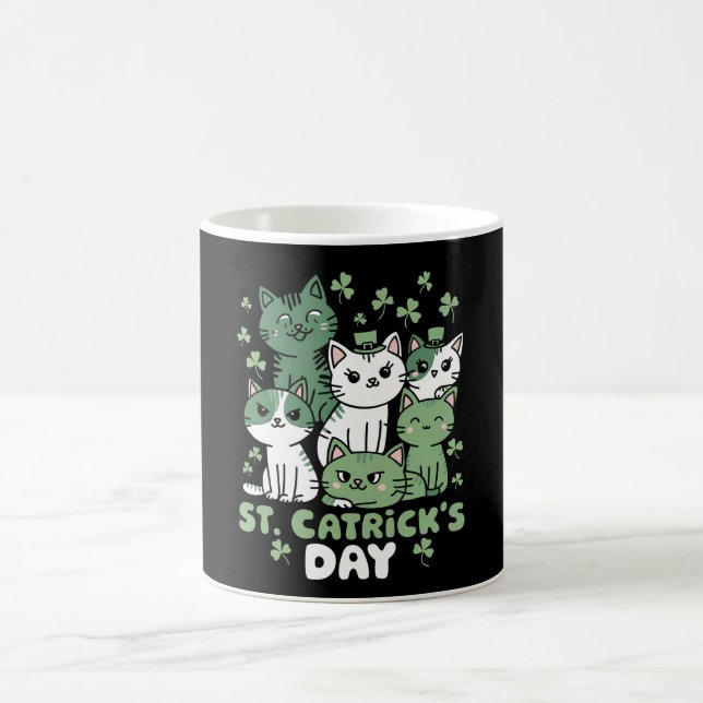 Mug Chat St Patrick's Day Drôle Catrick's Day (Centre)