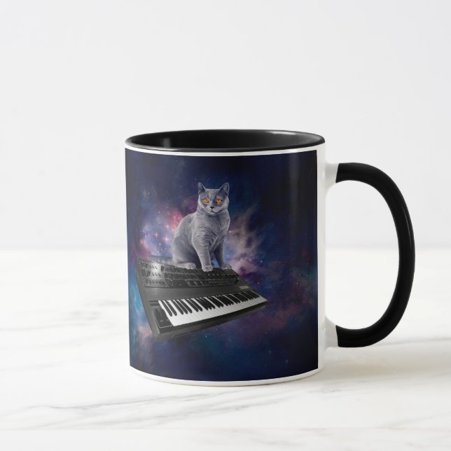 Mug Chat sur synthétiseur dans l'espace (Droite)