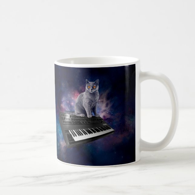 Mug Chat sur synthétiseur dans l'espace (Droite)