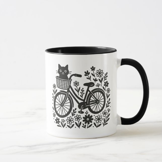 Mug Chat sur un vélo (Droite)