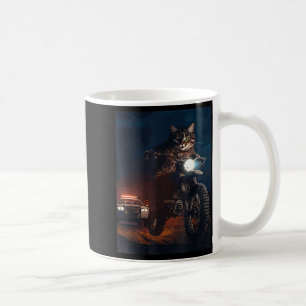 Mug Chat sur un vélo tout terrain