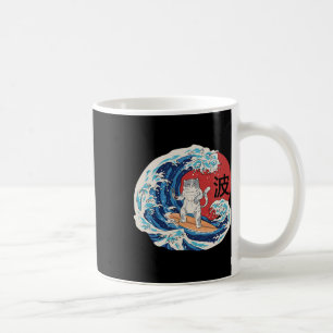 Mug Chat surfe vague japonaise