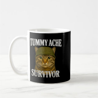 Mug Chat survivant des maux de ventre Mème Cadeau drôl