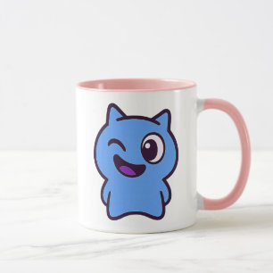Mug chat sympa avec clin d'œil.