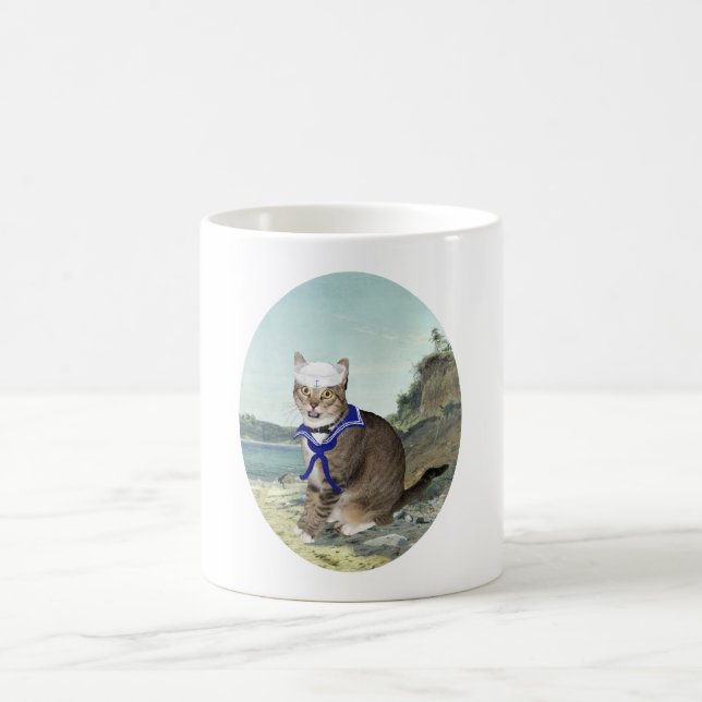 Mug Chat tigré à la plage (Centre)